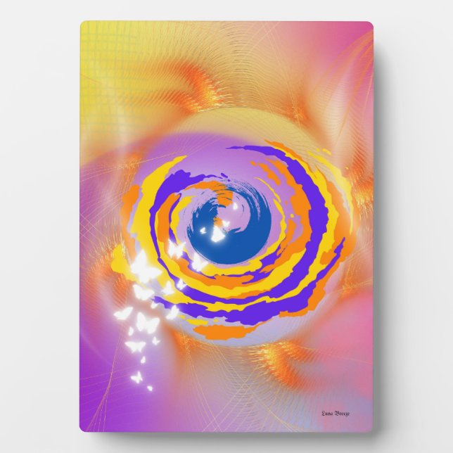 Butterfly Sky Plaque With Easel (Front)