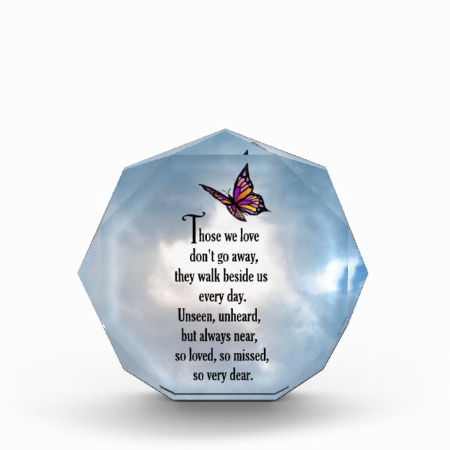 Butterfly "So Loved" Poem Acrylic Award (Front)