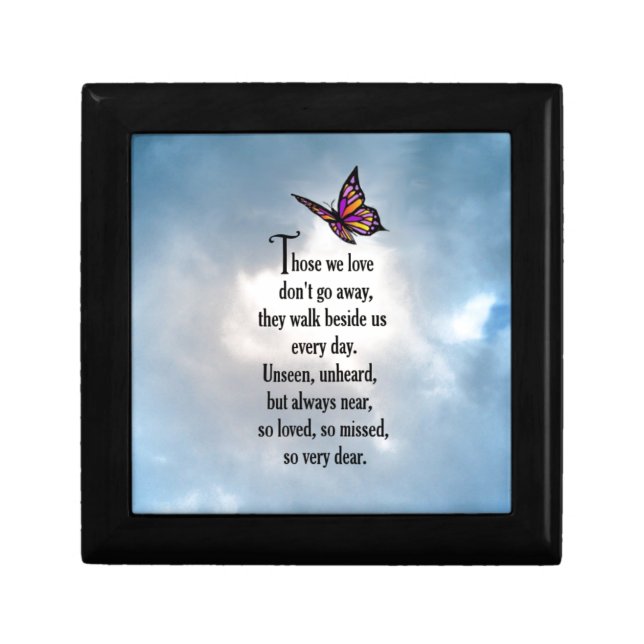 Butterfly "So Loved" Poem Keepsake Box (Front)
