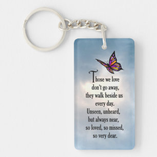Butterfly "So Loved" Poem Keychain