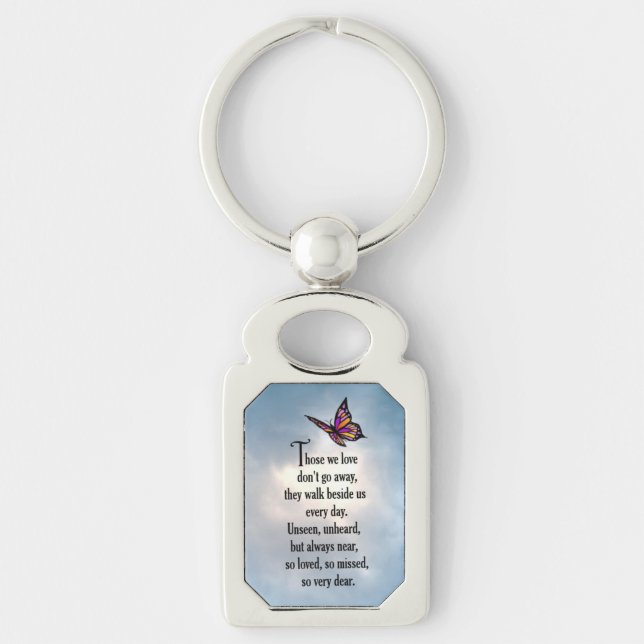 Butterfly "So Loved" Poem Keychain (Front)
