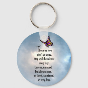 Butterfly "So Loved" Poem Keychain