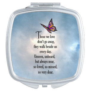 Butterfly "So Loved" Poem Vanity Mirror