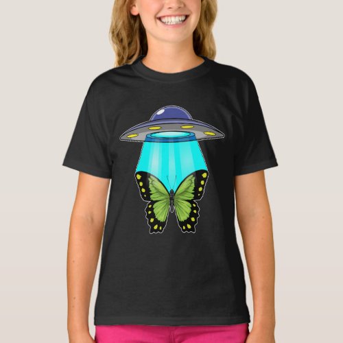 Butterfly Spaceship Space T_Shirt