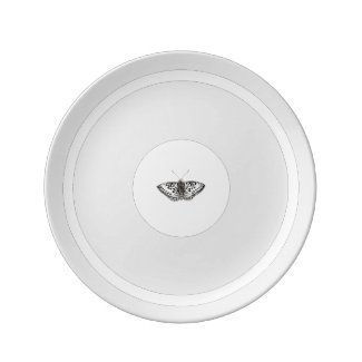 Butterfly "Speyeria Mormonia" 8.5" Porcelain Dish