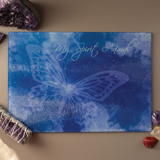 Butterfly Spirit Animal Decorative Cutting Board (Butterfly Spirit Animal Cutting Board by Awakening Graphics- Transformation & Beauty)