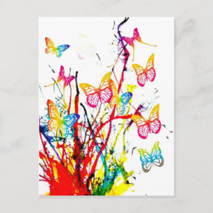 butterfly splash postcard