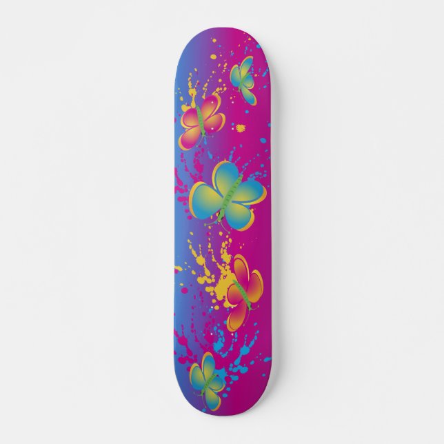 Butterfly Splash Skateboard (Front)