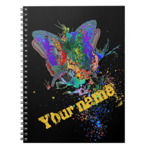 Butterfly splatter notebook