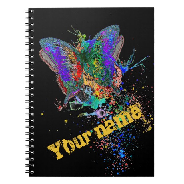 Butterfly splatter notebook (Front)