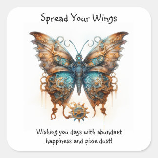 Butterfly Spread your wings Square Sticker