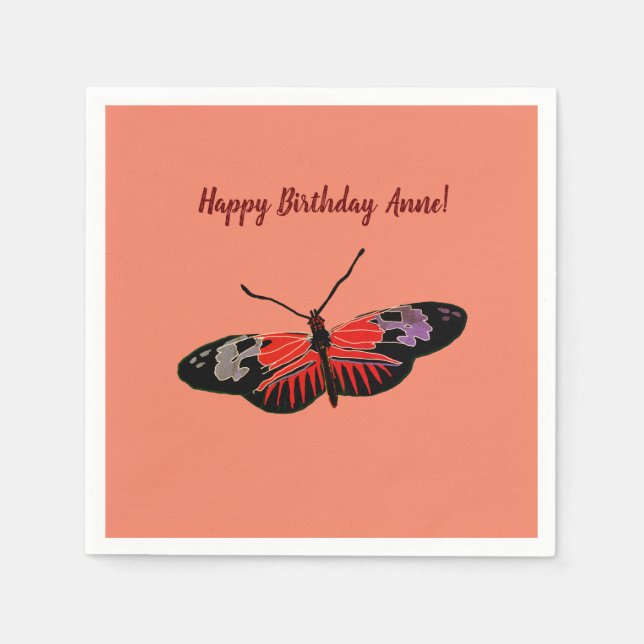 Butterfly Spring Art Napkins (Front)