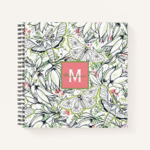 Butterfly Spring Floral Monogram