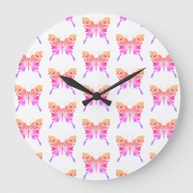 Butterfly, spring messenger. large clock (Front)