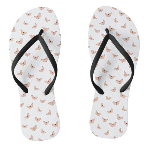 Butterfly Spring Pattern Design Flip Flops