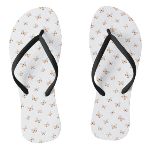 Butterfly Spring Pattern Design Flip Flops