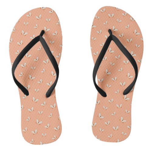 Butterfly Spring Pattern Design Flip Flops