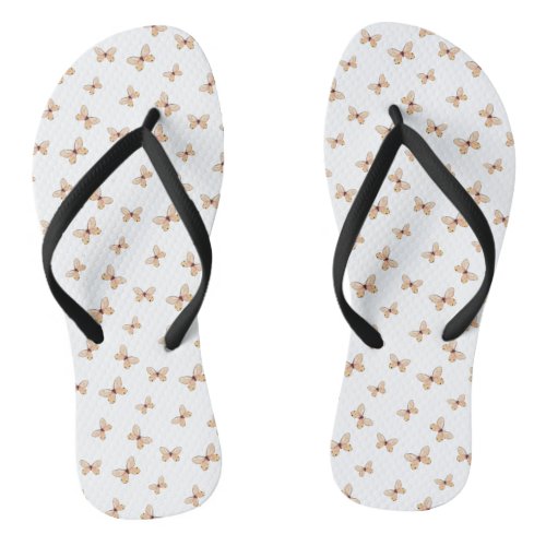 Butterfly Spring Pattern Design Flip Flops