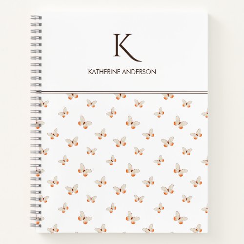 Butterfly Spring Pattern Design Notebook