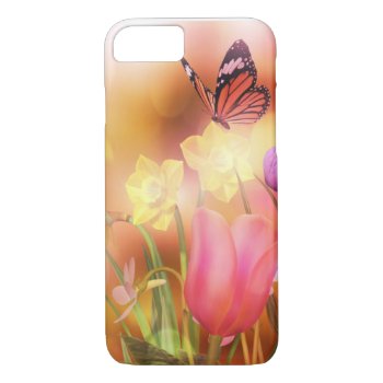 Butterfly Spring Sun Dance Iphone 7 Case by RenderlyYours at Zazzle