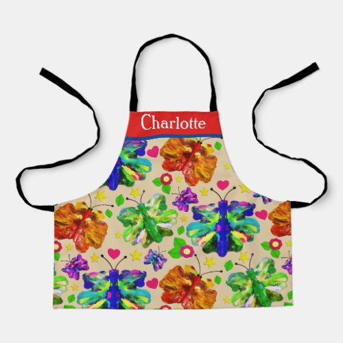 Butterfly Squish Art  Apron