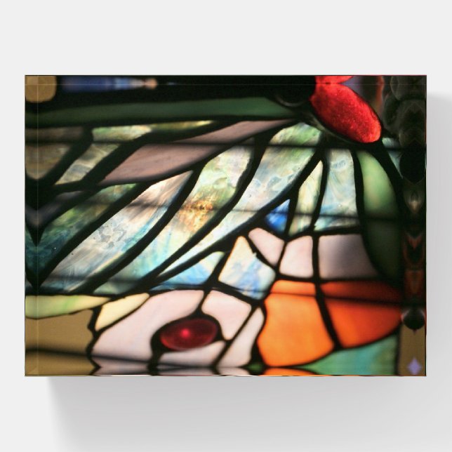 Butterfly Stained Glass Paperweight (Front)