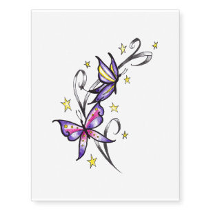 butterfly star temporary tattoo