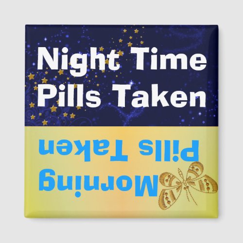 Butterfly  Stars Medication Reminder Magnet