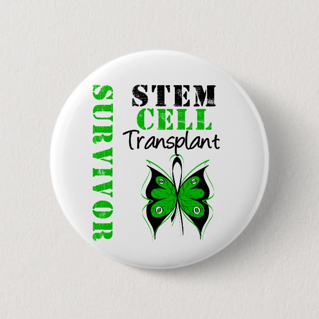 Butterfly - Stem Cell Transplant Survivor Pinback Button (Front)