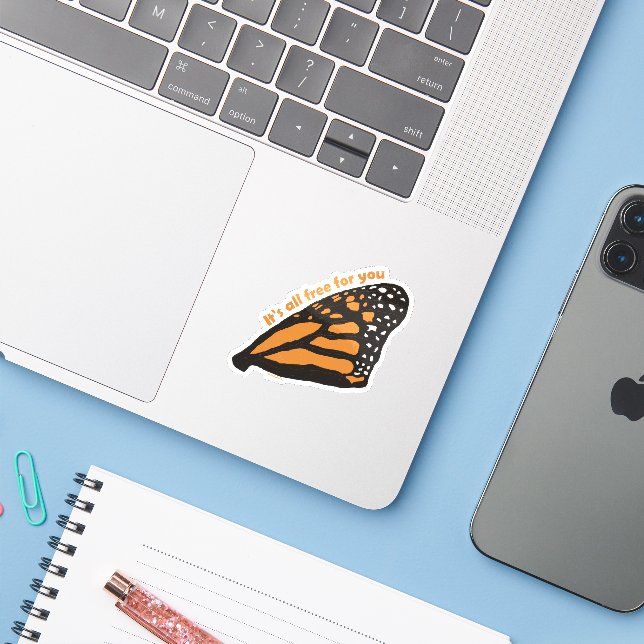 Butterfly Sticker (Laptop w/ iPhone)