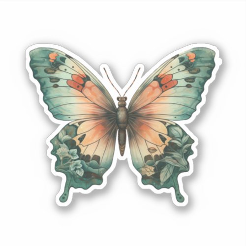 Butterfly Sticker Earth tone colors