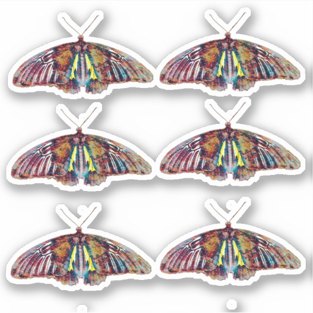 Butterfly Stickers Sheet of Six (Front)