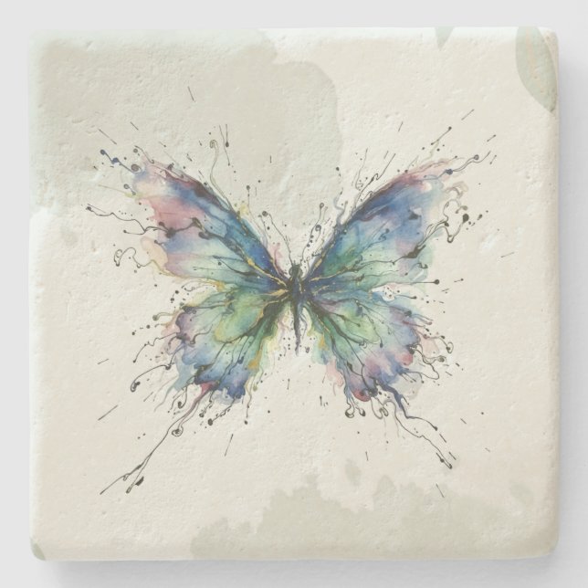 Butterfly Stone Coaster (Front)