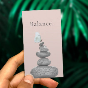 Butterfly & Stones Life Coach Wellness Yoga SPA Business Card