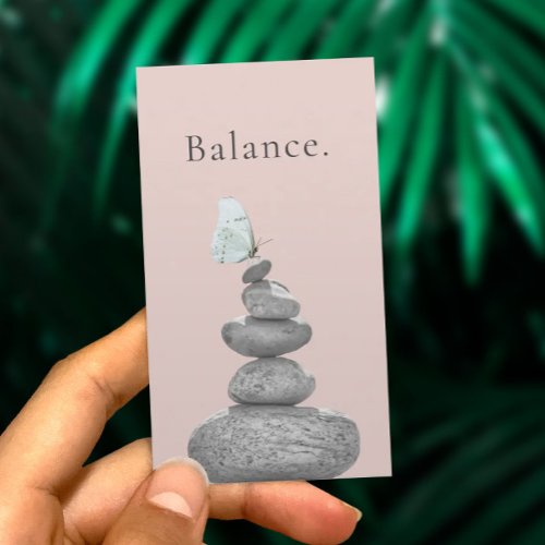 Butterfly  Stones Life Coach Wellness Yoga SPA Business Card