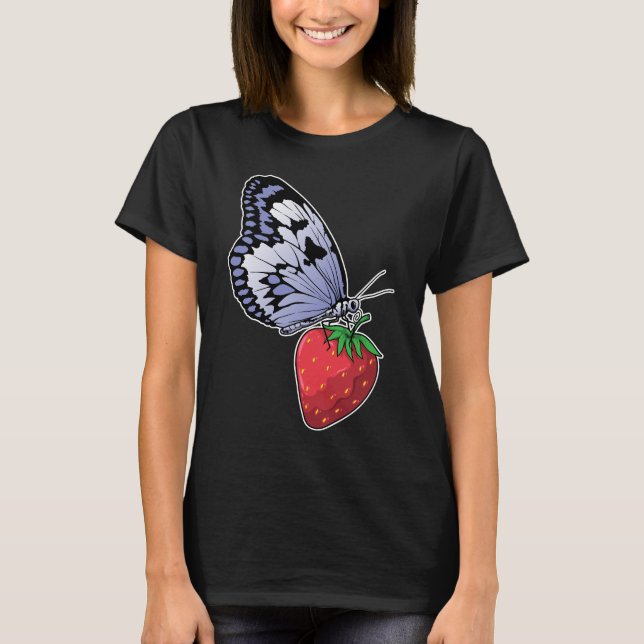 Butterfly Strawberry T-Shirt (Front)