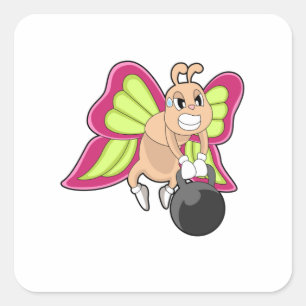Butterfly Strength training Dumbbell Square Sticker