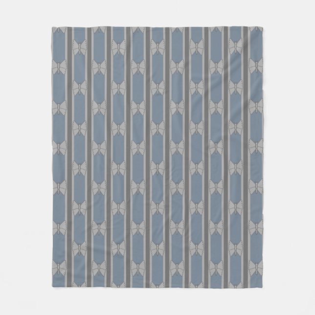 Butterfly Striped Fleece Blanket (Front)