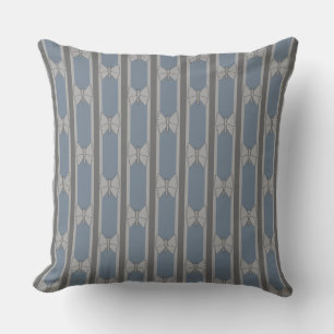 Butterfly Striped Throw Pillow