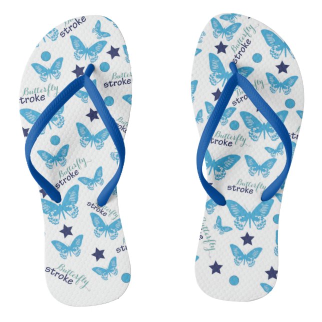 Butterfly Stroke Flip Flops (Footbed)