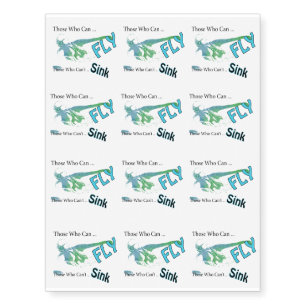 Butterfly Stroke Swim Tattoo Sheet