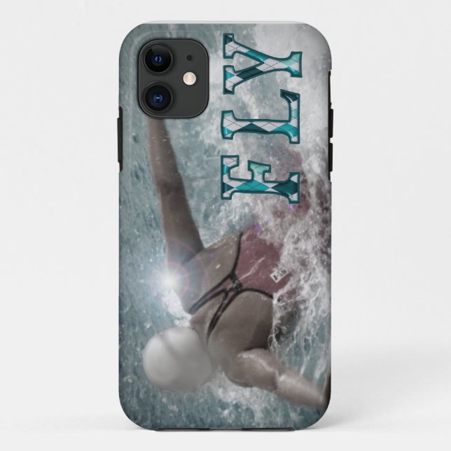 Butterfly Stroke Swimming iPhone Case (Back)
