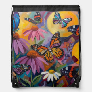 Butterfly Style Drawstring Bag