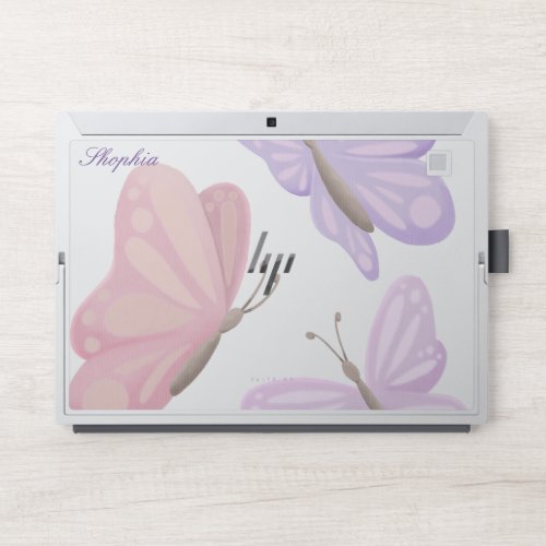 Butterfly Stylish Monogram HP Laptop Skin