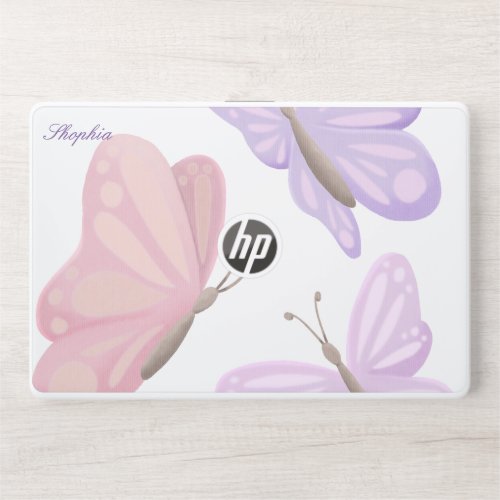 Butterfly Stylish Monogram HP Laptop Skin