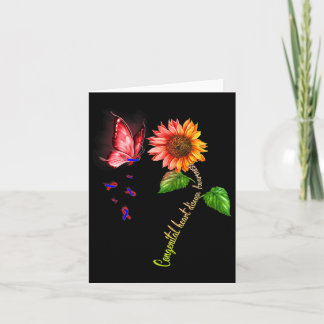 Butterfly Sunflower Congenital Heart Disease Aware Card