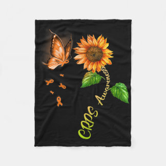 Butterfly Sunflower Crps Awareness 1  Fleece Blanket