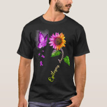 Butterfly Sunflower Epilepsy Awareness T-Shirt