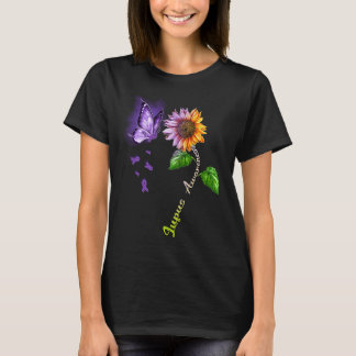 Butterfly Sunflower Lupus Awareness T-Shirt