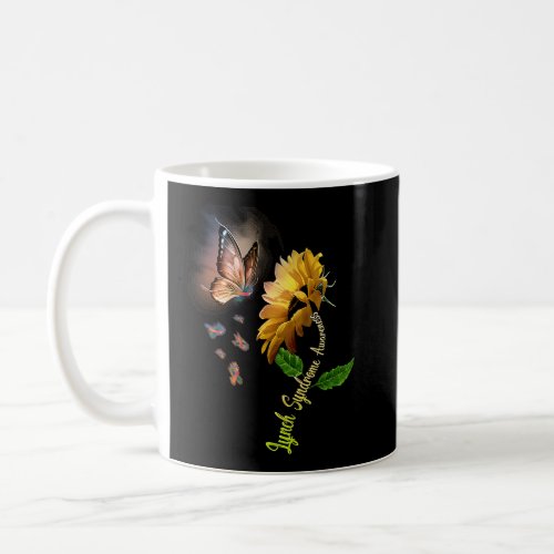 Butterfly Sunflower Lynch Syndrome Awareness  Coffee Mug